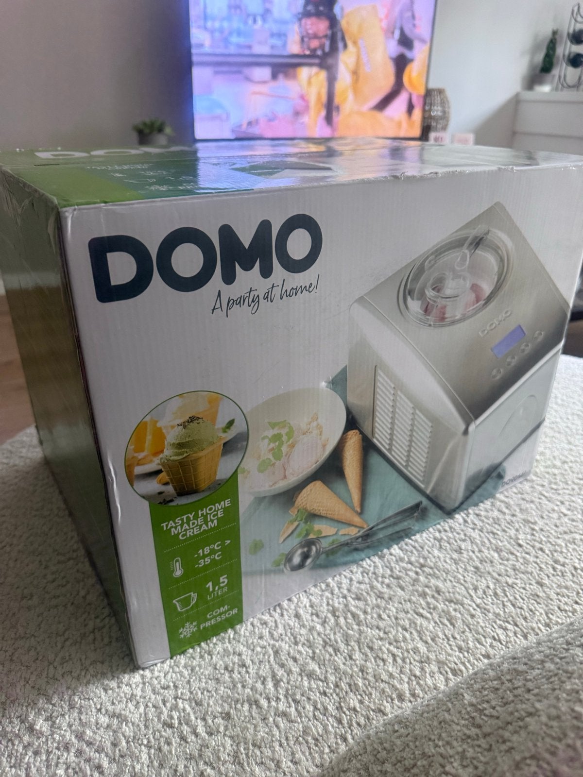 Domo IJsmachine - Zelfgemaakt ijs in 1 uur, Ophalen of Verzenden, Nieuw