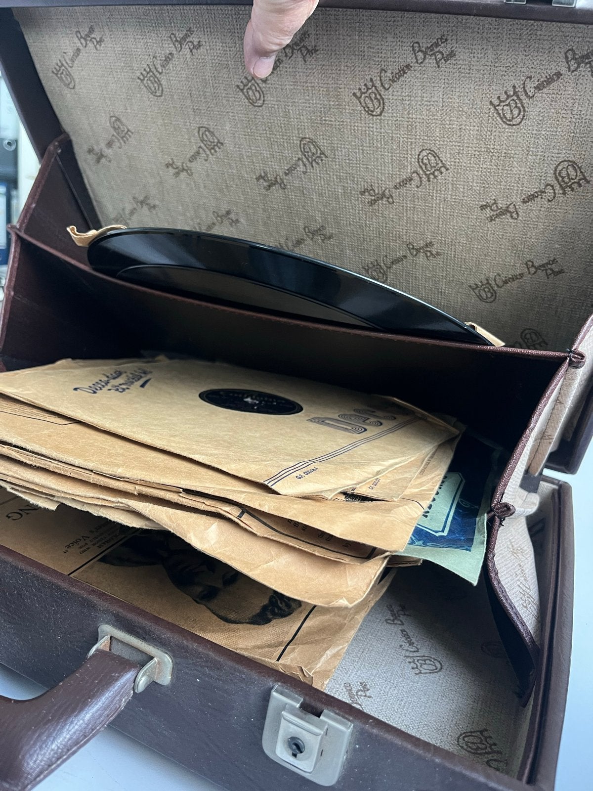 Antieke Polydor-Electrix Draagbare Platenspeler, Ophalen, Gebruikt, Platenspeler, Overige merken
