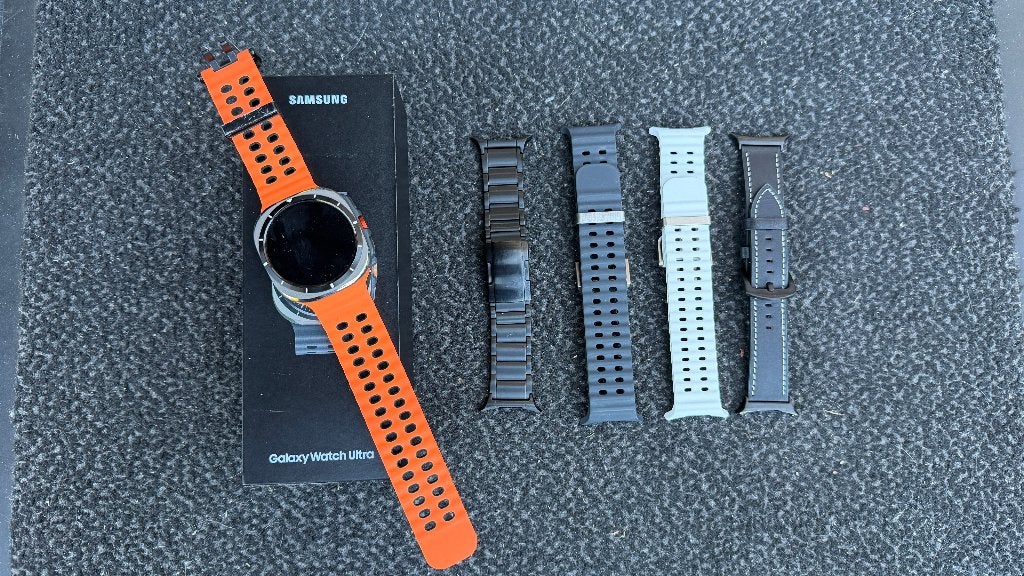 Samsung Galaxy Watch Ultra 47mm LTE Titanium Silver 2025, Ophalen, Samsumg, Zo goed als nieuw, Android