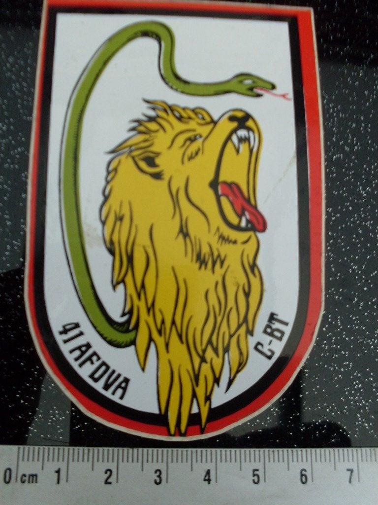2x sticker 41 AFDVA C-BT (Charly Batterij) KL logo embleem, Verzenden, Zo goed als nieuw, Bedrijf of Vereniging