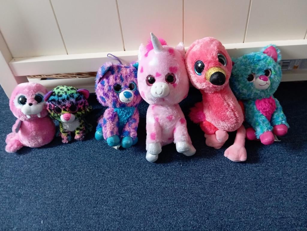 Leuke knuffels: Ty Beanie Boos en meer (6 stuks), Gebruikt, Beer, Ophalen of Verzenden, Middelgroot (20 tot 80 cm)