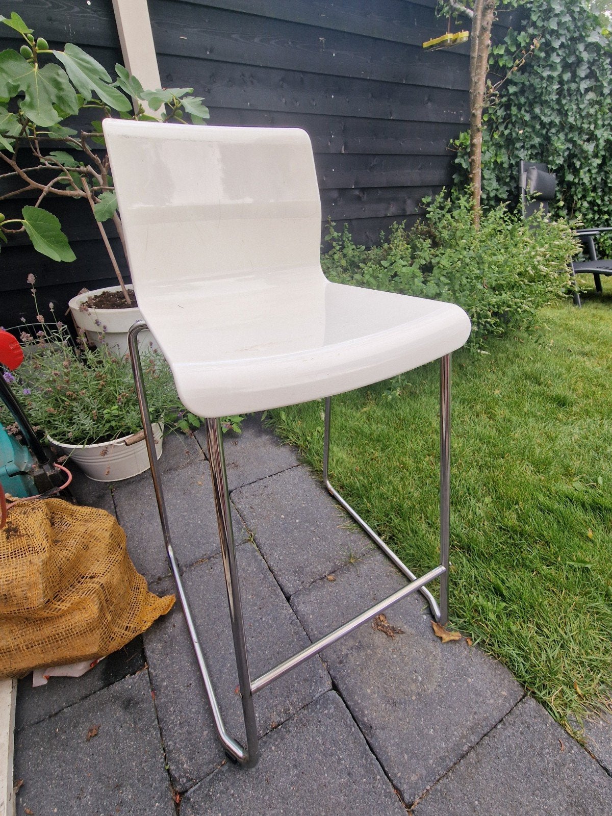 Barkruk wit ikea, 1 kruk, Ophalen, Gebruikt, 60 tot 90 cm