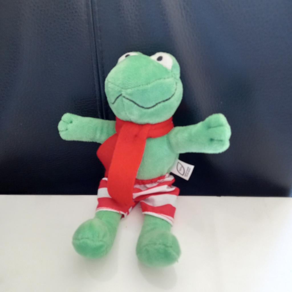 Kikker van Kikker en vriendjes knuffel 20 cm groot., Ophalen of Verzenden, Zo goed als nieuw, Kikker