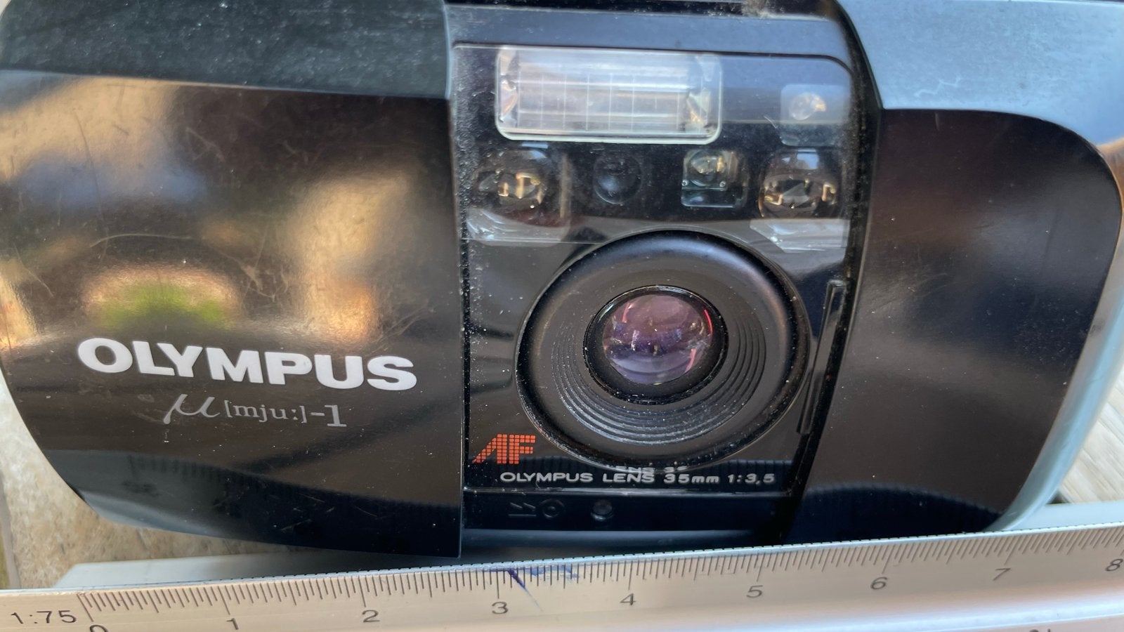 Olympus µ[mju:]-1 Compact Camera - Vintage Analoog, Audio, Tv en Foto, Fotocamera's Analoog, Ophalen, Gebruikt, Compact, Olympus