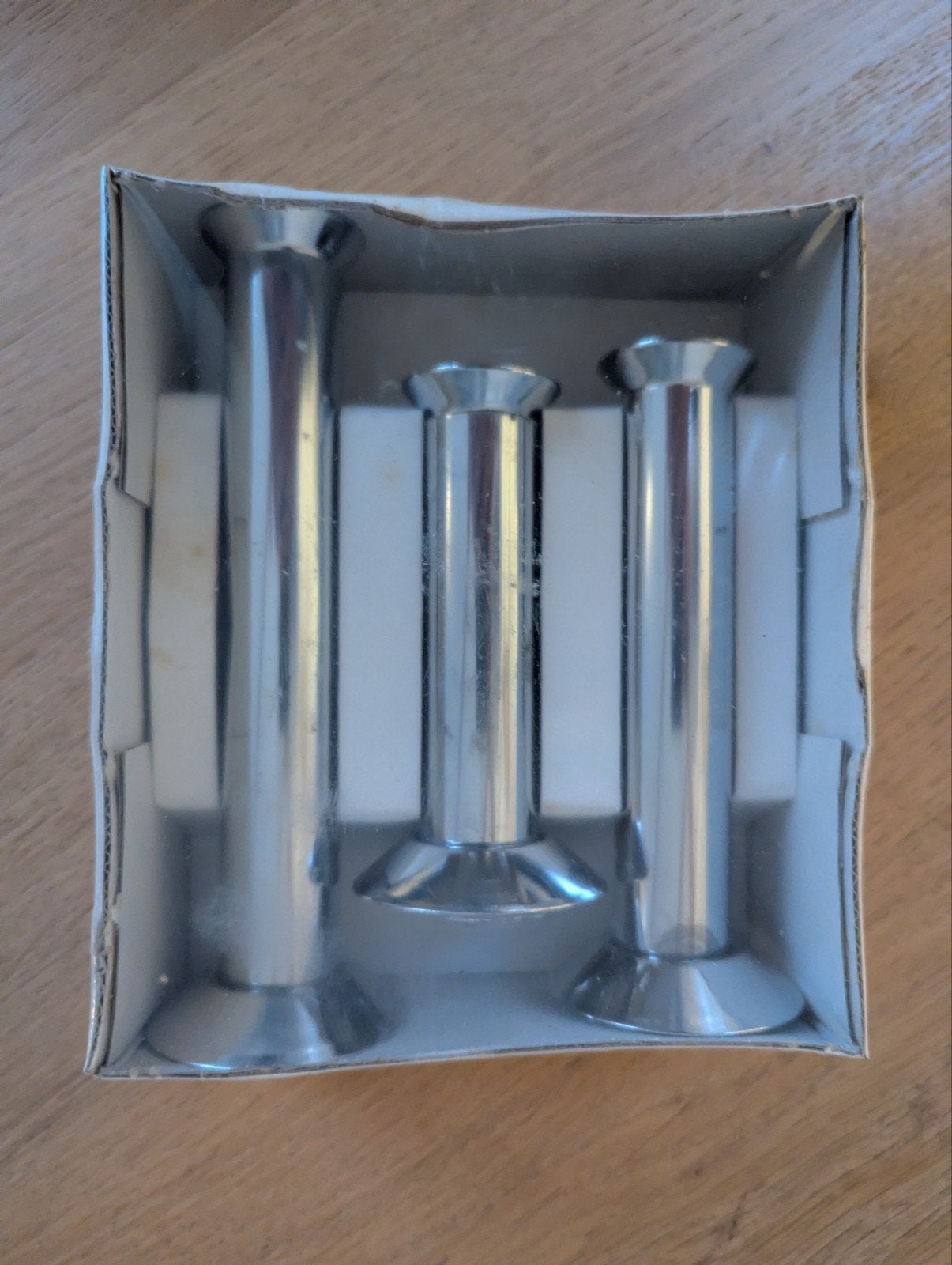 3 Vintage kandelaars, IKEA model Cylinder, 80's, Space Age, IKEA, Nieuw, Ophalen of Verzenden, Metaal