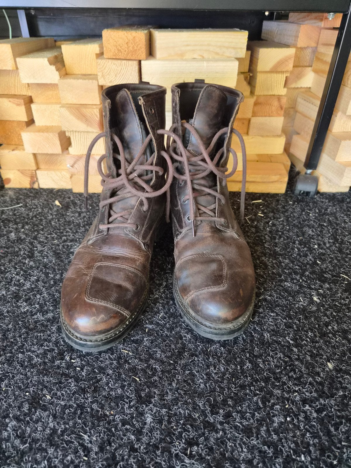 Bruine leren motorschoenen - TCX waterdicht maat 44  (USA 10, Ophalen of Verzenden, Tweedehands, Heren, Laarzen