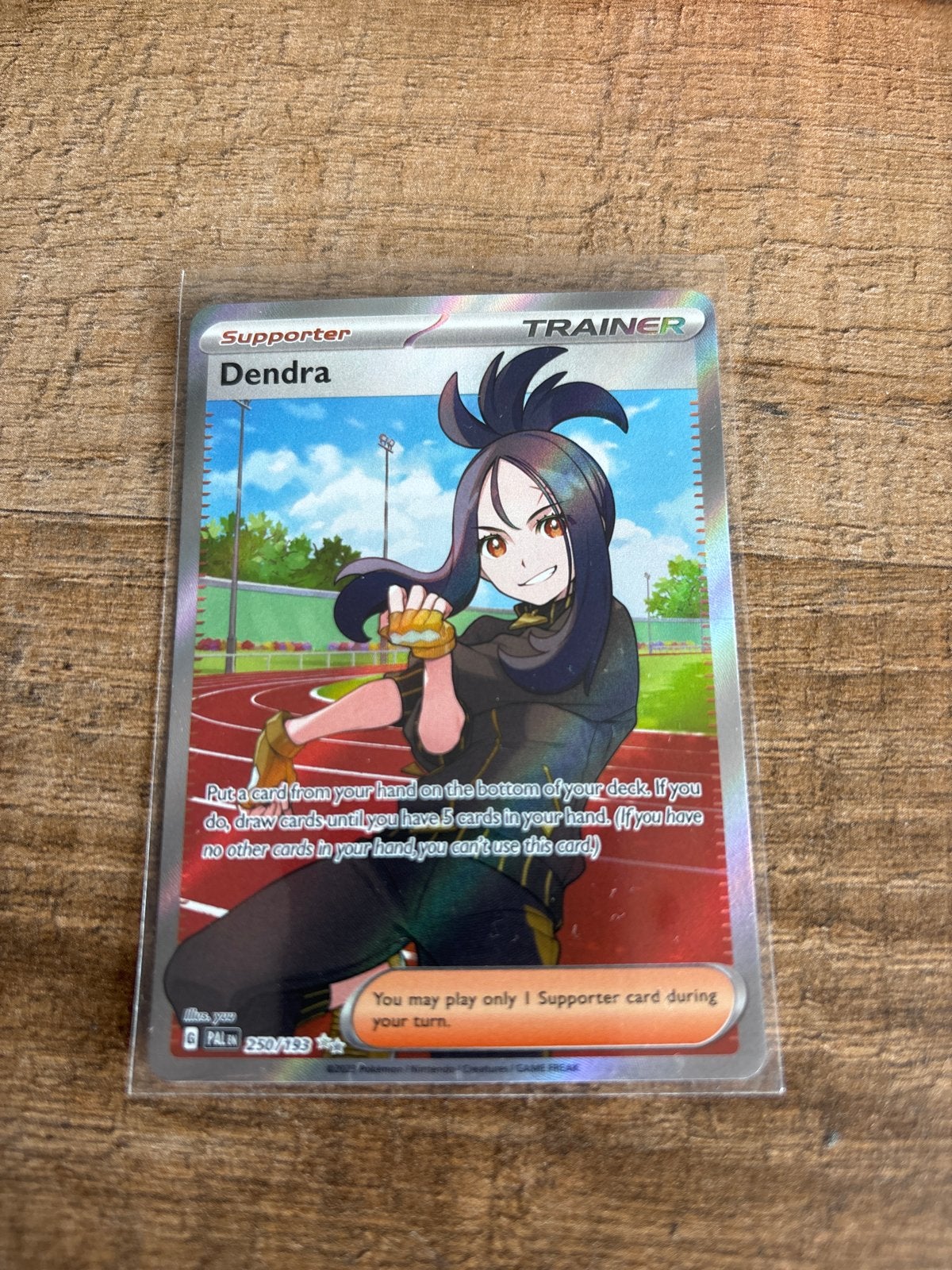 Dendra 250/193 Full Art Supporter Paldea Evolved, Ophalen of Verzenden, Zo goed als nieuw, Losse kaart, Foil