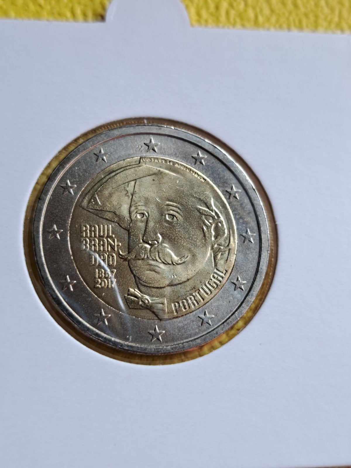 2 euro UNC Portugal 2017 Raul Brandao, Postzegels en Munten, Munten | Europa | Euromunten, Ophalen of Verzenden, Portugal, 2 euro