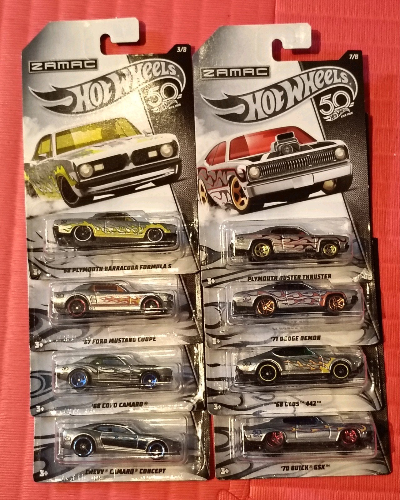 Hotwheels 50 years Anniversary Zamac serie compleet 1:64, Ophalen of Verzenden, Nieuw, Auto