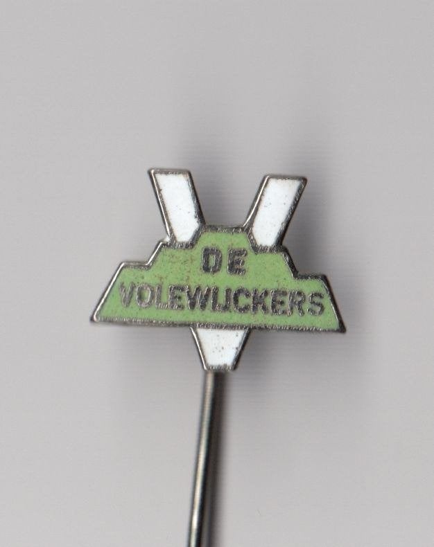 De Volewijckers emaille logo Amsterdam speldje, Gebruikt, Niet vindbaar, Niet vindbaar, Speldje of Pin