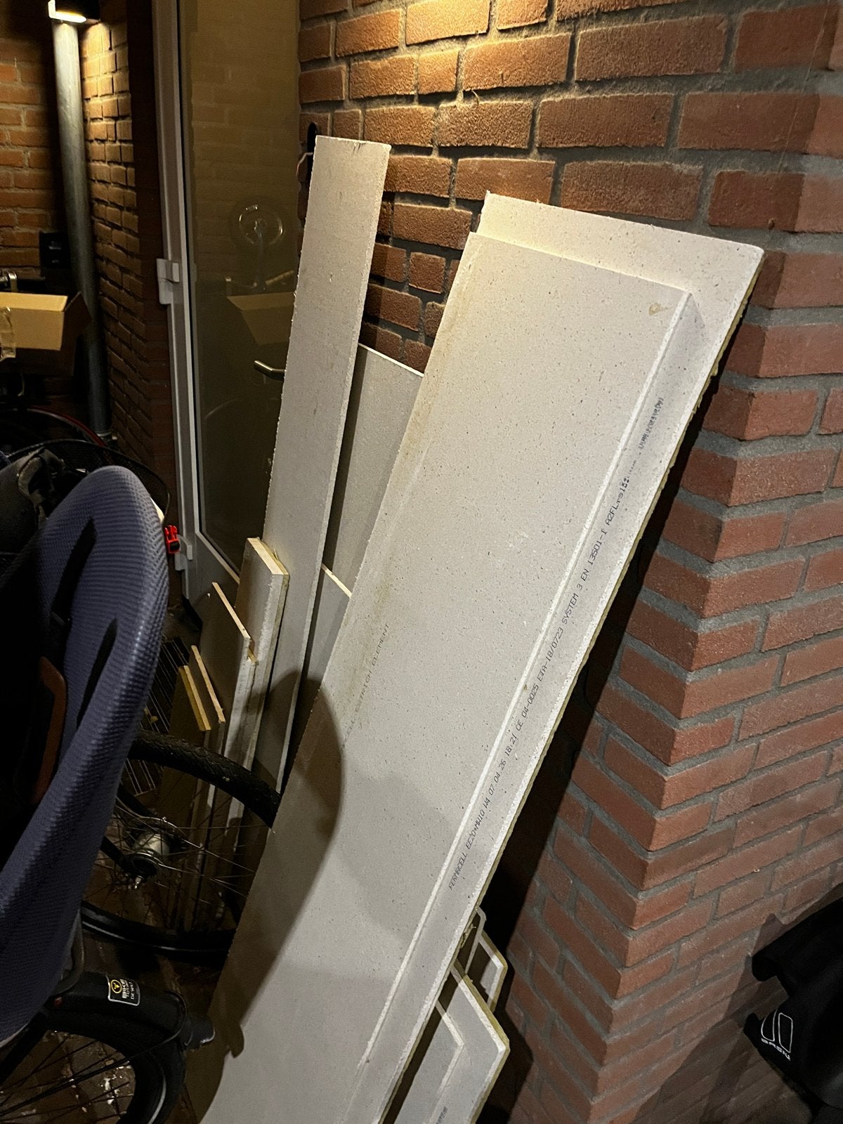 Fermacell 2E32 stukplaten, korrels, schroeven en randstroken, Ophalen, Gebruikt, Overige typen