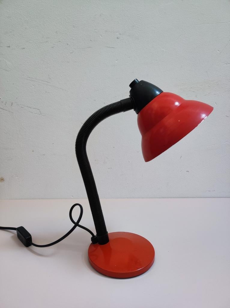 Vintage rode tafellamp, Ophalen of Verzenden, Gebruikt, Minder dan 50 cm