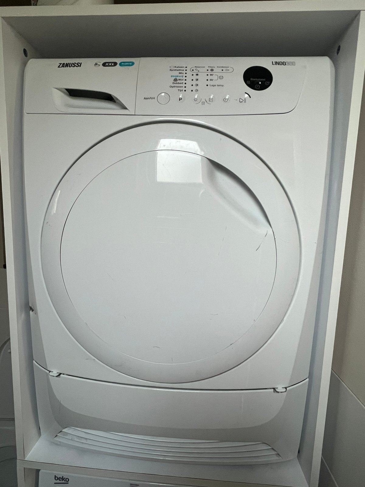 Zanussi Lindo300 ZDC8203P, Witgoed en Apparatuur, Wasdrogers, Ophalen, 6 tot 8 kg, Gebruikt, Luchtafvoer