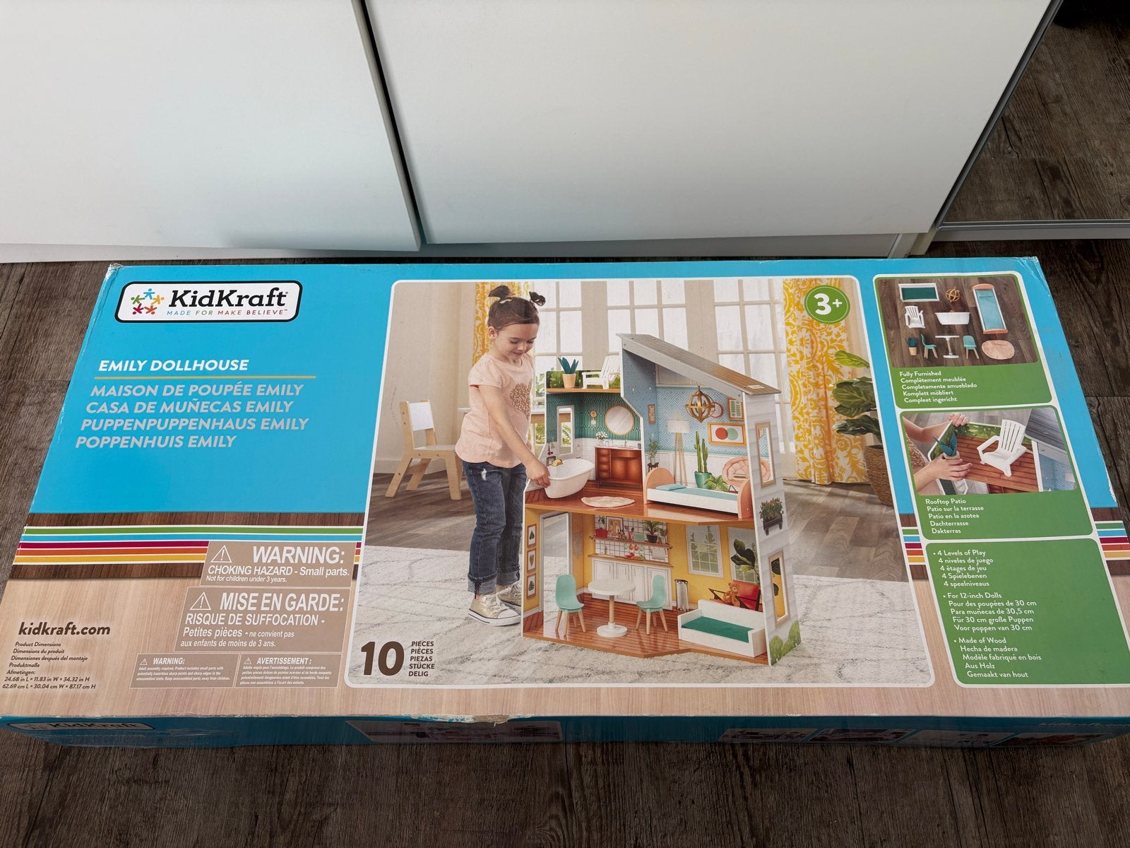 KidKraft Emily Poppenhuis - Nieuw in doos, Ophalen of Verzenden, Nieuw, Poppenhuis