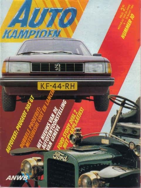 Autokampioen 10 1984 : Peugeot 305 GT - Mitsubishi - Ford, Ophalen of Verzenden, Gelezen, Algemeen