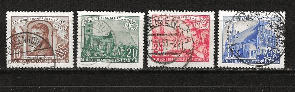 DDR 358-361, Ophalen of Verzenden, DDR, Gestempeld