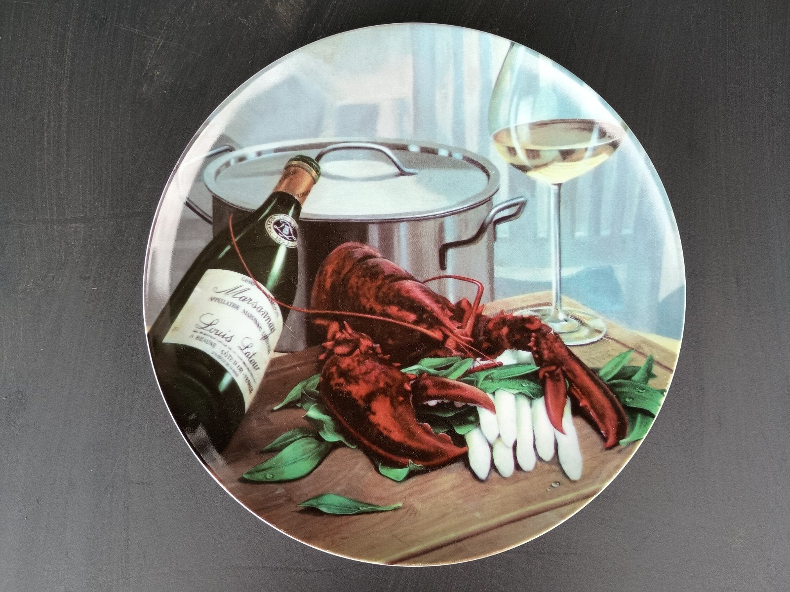 Dinerbord van Kitty Dillen. Proeven van Kreeft, Antiek en Kunst, Antiek | Porselein, Ophalen of Verzenden