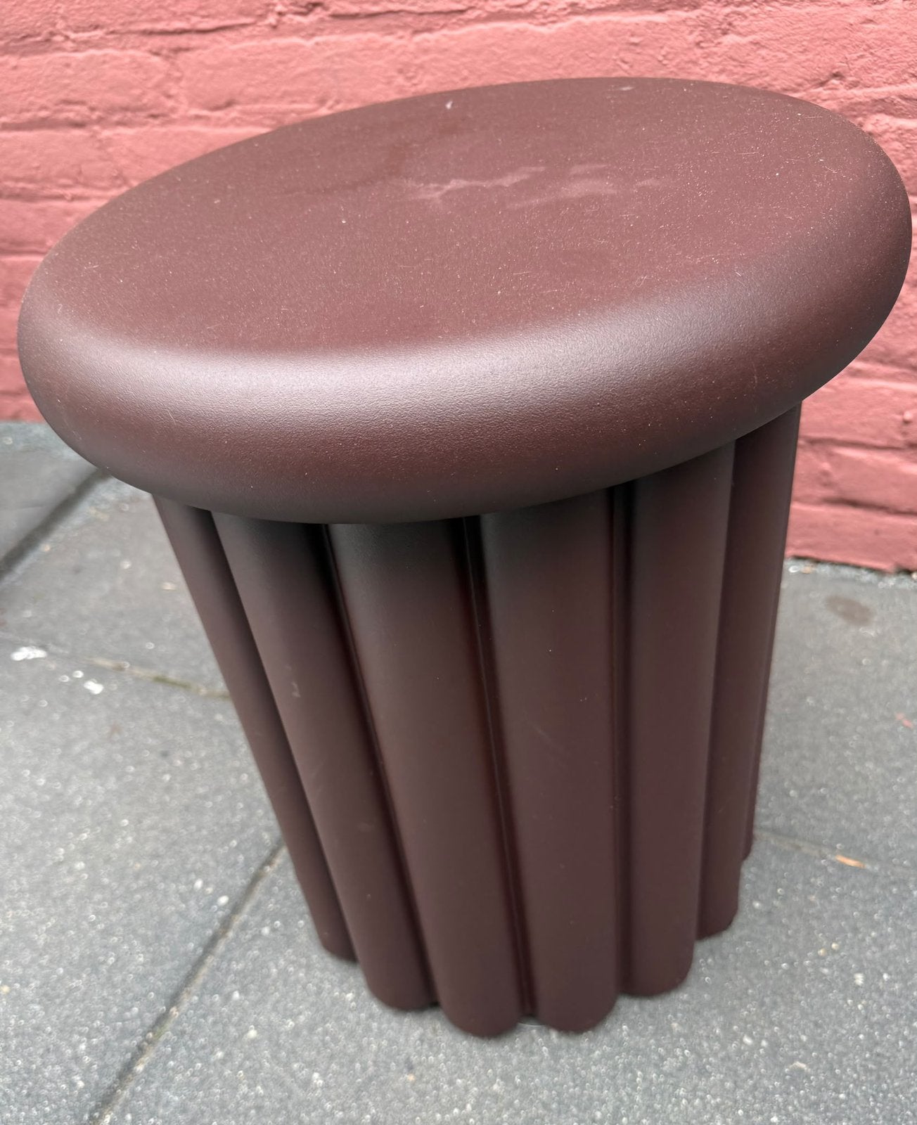 Bijzettafel zgan, Ophalen of Verzenden, Zo goed als nieuw, IJzer