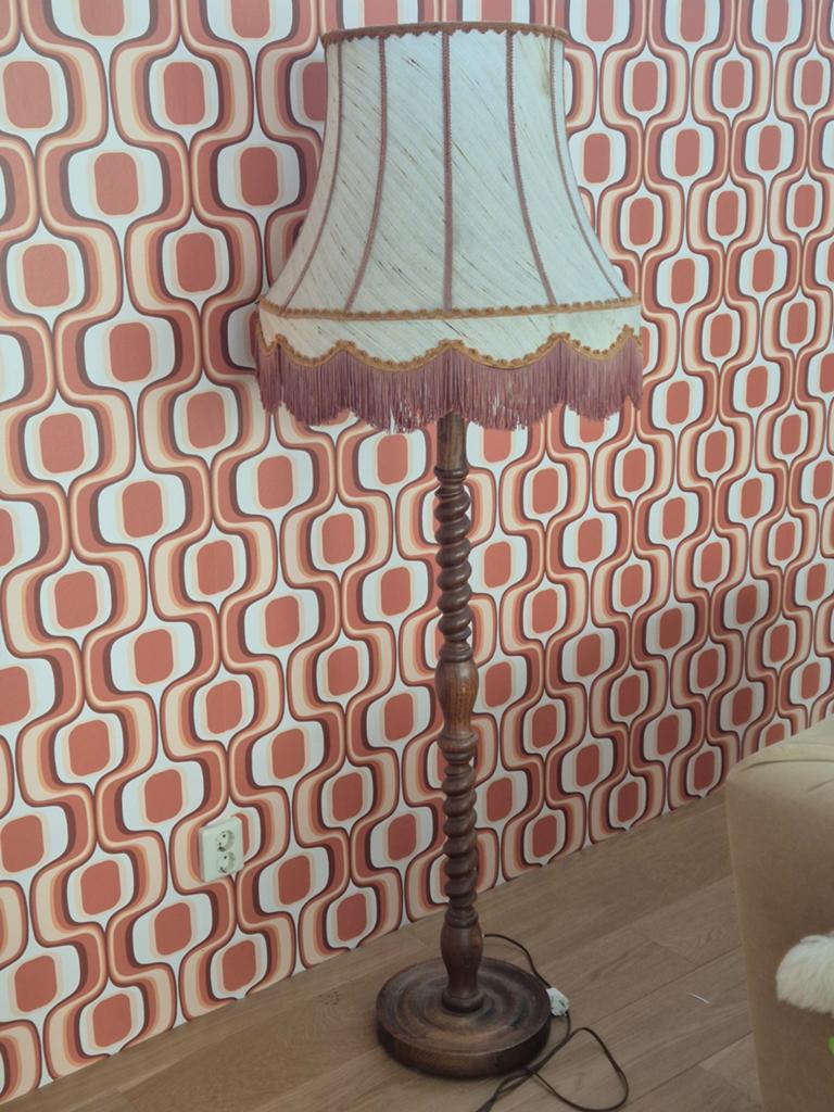 Vintage vloerlamp, Gebruikt, Ophalen of Verzenden, Stof, 150 tot 200 cm