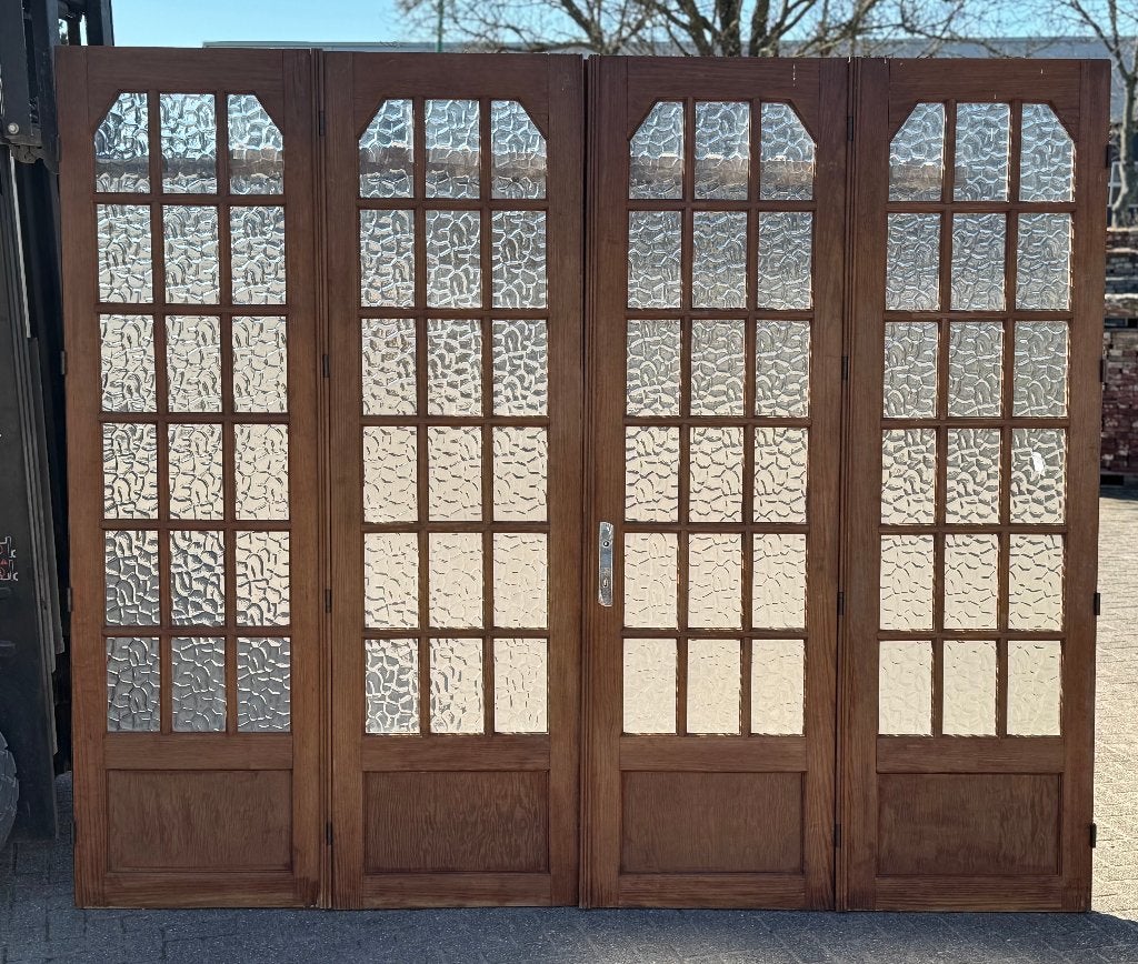 4-delige openslaande glas in lood deuren 253x306cm., Ophalen