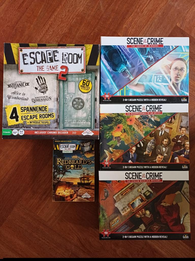 Escape Room The Game 2 & Crime Puzzels. Totaal: 8 escaperoom, Hobby en Vrije tijd, Gezelschapsspellen | Bordspellen, Vijf spelers of meer