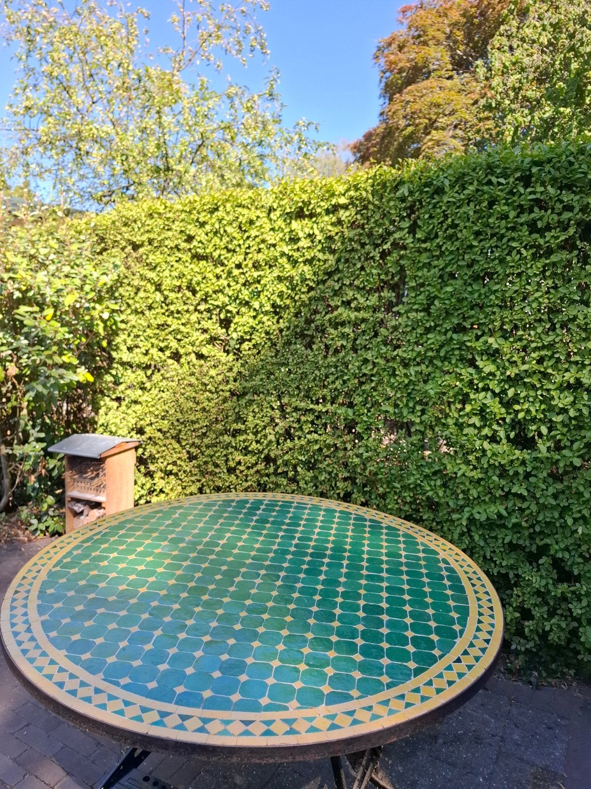 Marokkaans tafelblad 120 cm, Tuin en Terras, Ophalen, Zo goed als nieuw, Rechthoekig, Overige materialen