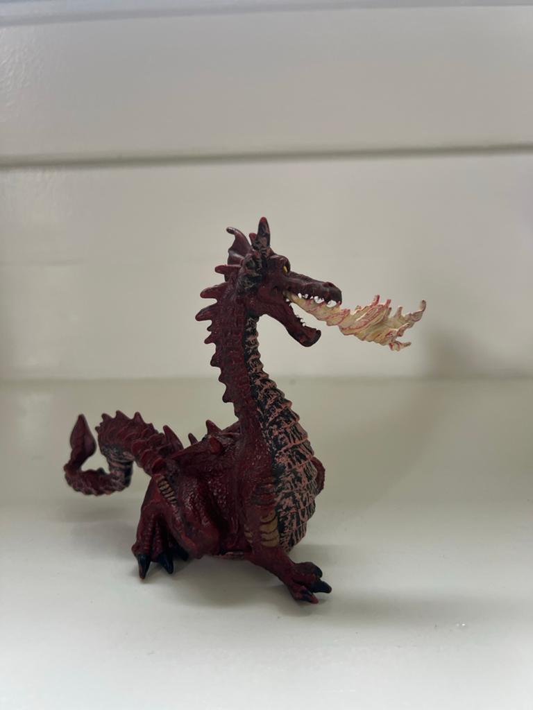 Vuurspuwende Draak Speelfiguur - Fantasie Collectible, Ophalen of Verzenden, Zo goed als nieuw, Overige soorten, Beeldje of Figuurtje