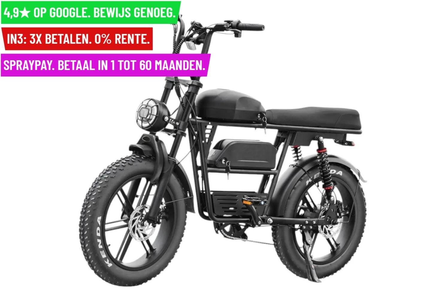 QM EB30 Double Battery - Black - Electric Fat Bike, Fietsen en Brommers, Elektrische fietsen, Overige merken, 9713 Bv Groningen