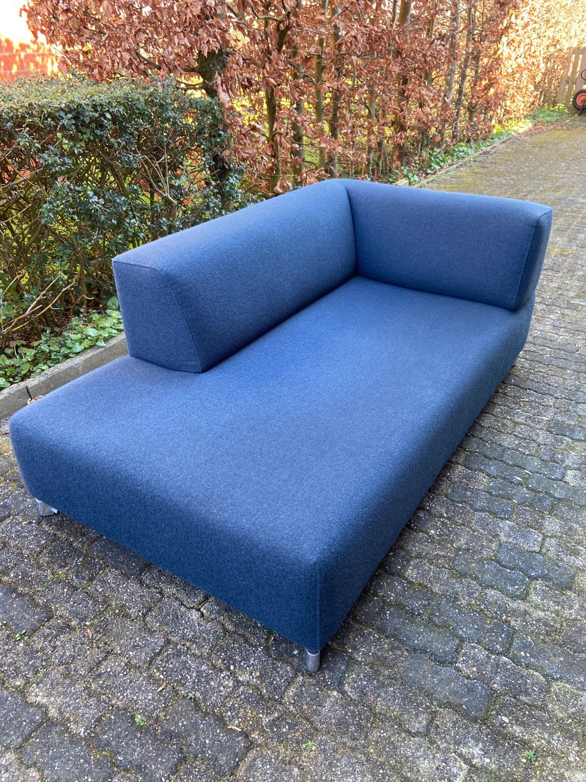 Faya Lobi LEOLUX sofa chaise longue 2 persoons zgzn! Blauw, Huis en Inrichting, Ophalen, Tweepersoons, Zo goed als nieuw, Stof
