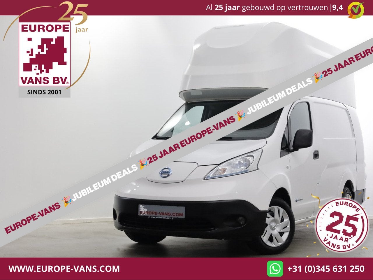 Nissan E-NV200 L2H2 Optima 40 kWh 100% Elektrisch Snellader, Auto's, Gebruikt, Wit, 405 min, 109 pk