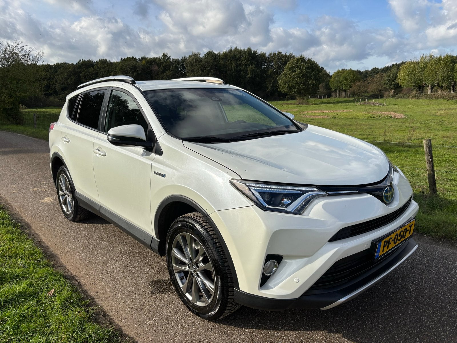 Toyota RAV4 2.5 HYBRID AWD 2016 wit, Auto's, Automaat, 1650 kg, Wit, Vierwielaandrijving