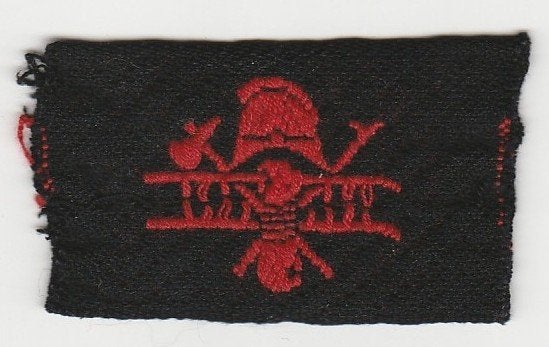 Oud kraagembleem Brandweer,, Verzenden, Overige soorten, Nederland, Embleem of Badge