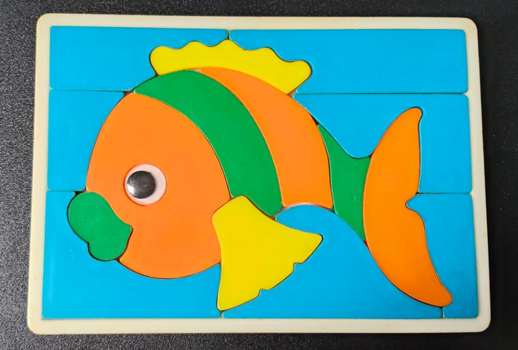 Vintage Ambi Toys Hard Plastic Puzzel Vis, Verzamelen, Ophalen of Verzenden, Huis en Inrichting