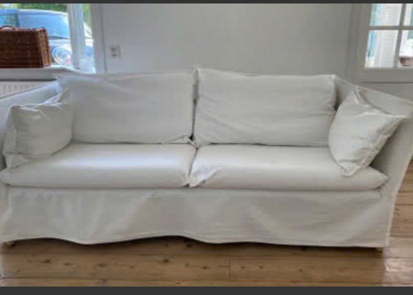 IKEA BACKSÄLEN 3-zitsbank met chaise longue hoes, Ophalen, Gebruikt, Stof