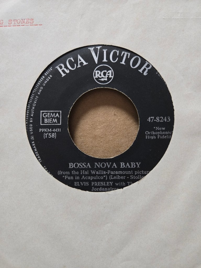Elvis Presley - Bossa nova baby, Gebruikt, 7 inch, Ophalen of Verzenden, Pop