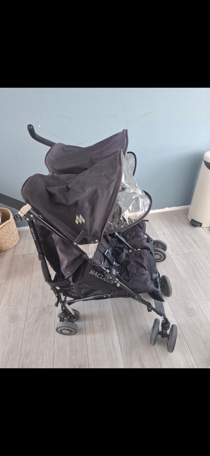 Maclaren Duowandelwagen - Compact en compleet, Kinderen en Baby's, Ophalen, Gebruikt, Maclaren, Regenhoes