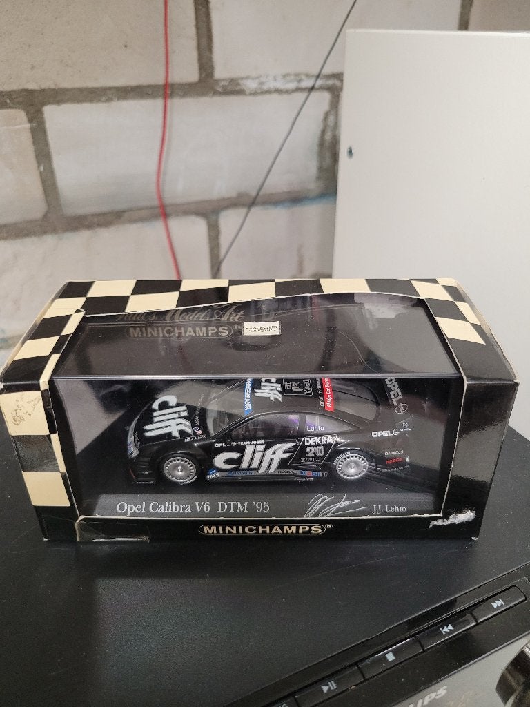 opel calibra dtm 1996 minichamps 1:43 J.J. Lehto, Ophalen of Verzenden, Zo goed als nieuw, Auto, MiniChamps