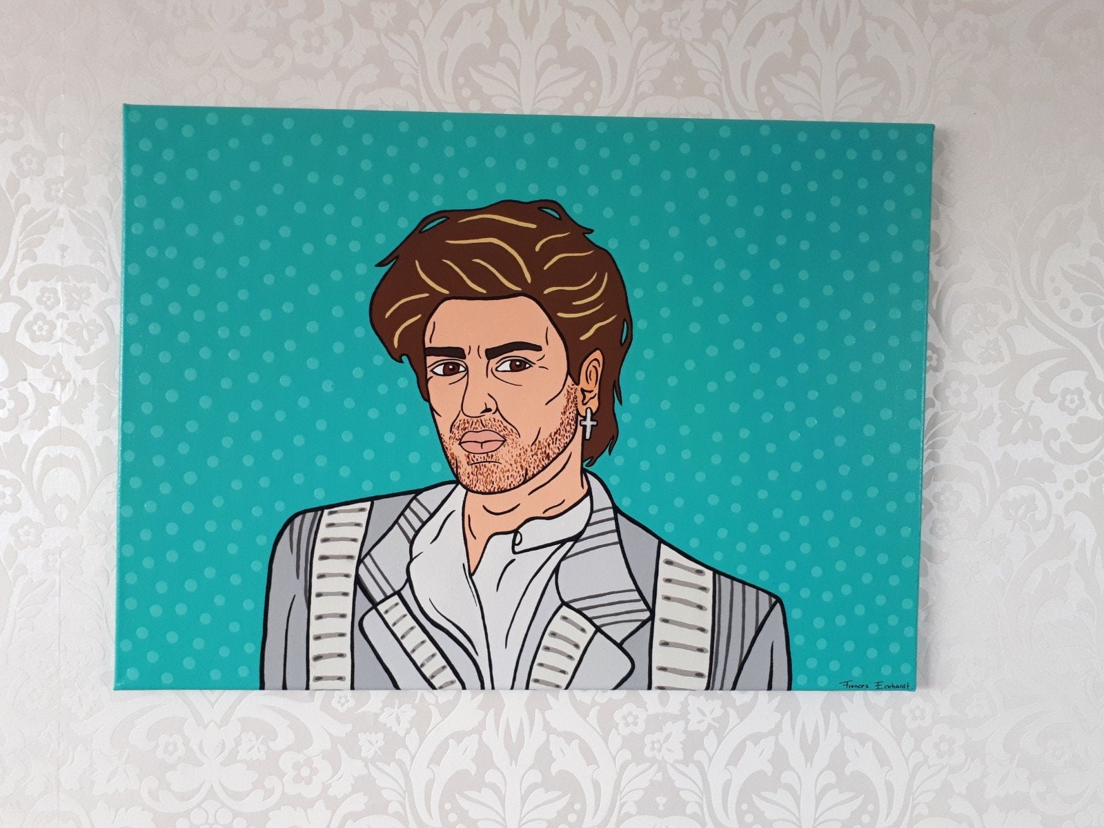 George Michael pop art schilderij 50x70, Ophalen of Verzenden