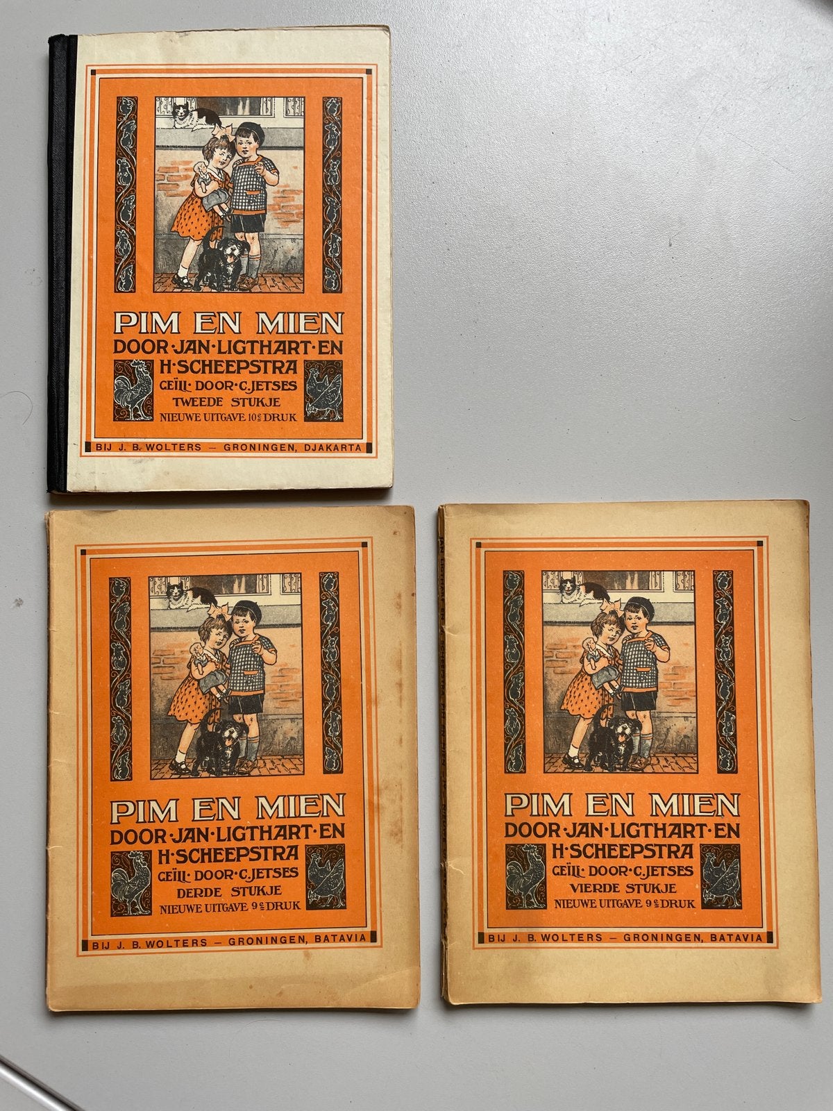 Pim en Mien - Jan Ligthart en H. Scheepstra (3 boeken), Ophalen of Verzenden, Gelezen, Fictie algemeen