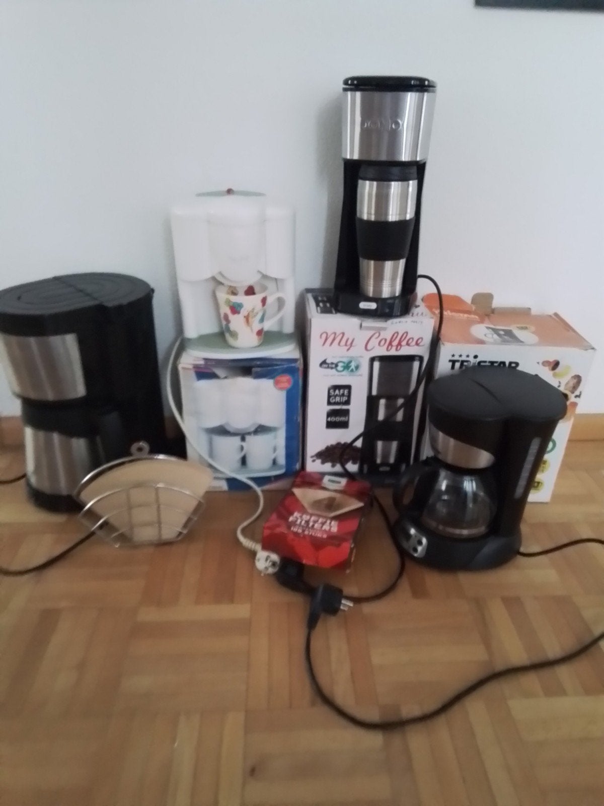 4 verschillende koffiezetapparaten - voor elk wat wils!, Ophalen of Verzenden, Koffiemachine