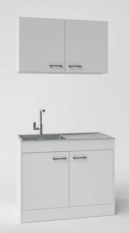 keuken 100 cm nieuw beste deal met spoelbak, Wit, Nieuw, Enkelwandige keuken, Ophalen of Verzenden
