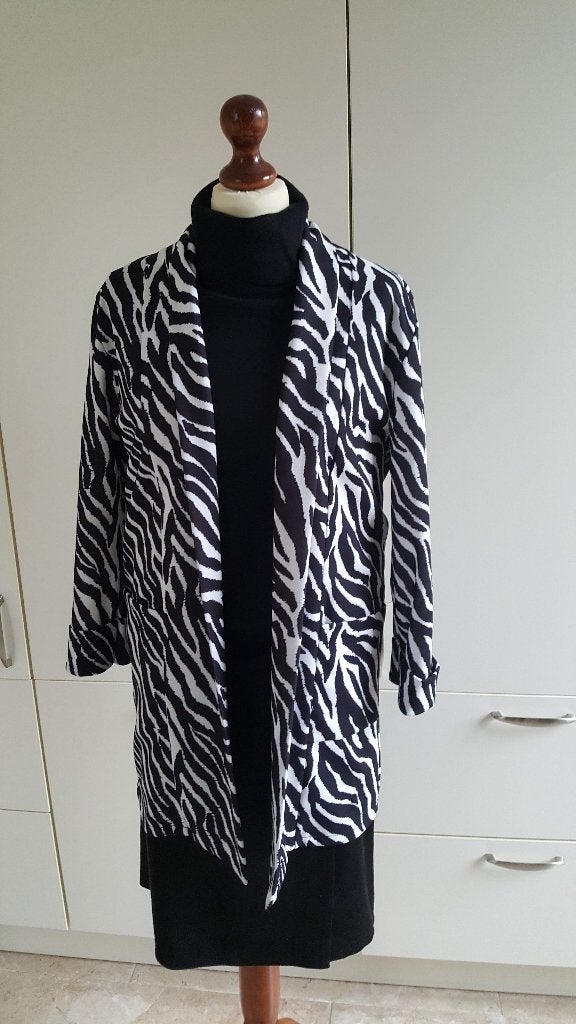 Zwart-wit blazer maat XL, Verzenden, Zo goed als nieuw, Maat 46/48 (XL) of groter, Wit