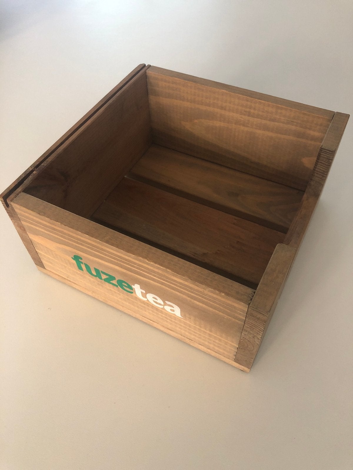 Fuze Tea houten kratje - 19,5x19,5x9,5 cm, Minder dan 50 cm, Gebruikt, Ophalen of Verzenden, 5 – 50