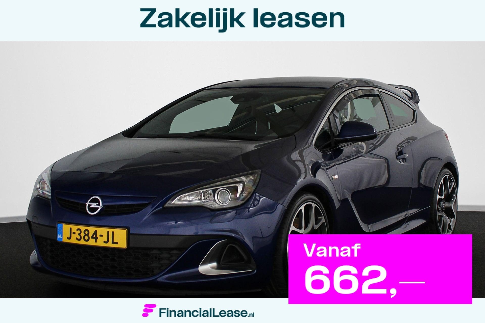 Opel Astra GTC 2.0 Turbo OPC 280PK Leder Recaro Kuipstoelen, 1998 cc, Gebruikt, 4 cilinders, Blauw