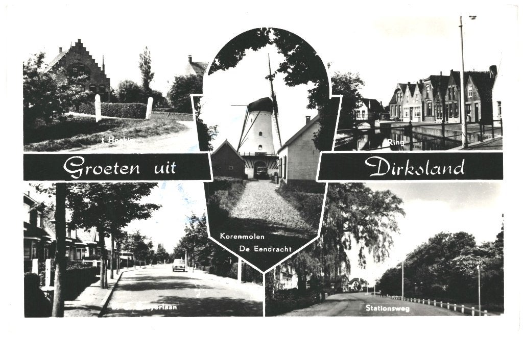44050 Dirksland ZH 1963 Gelopen met Postzegel, Verzamelen, Ophalen of Verzenden, 1960 tot 1980, Gelopen, Zuid-Holland
