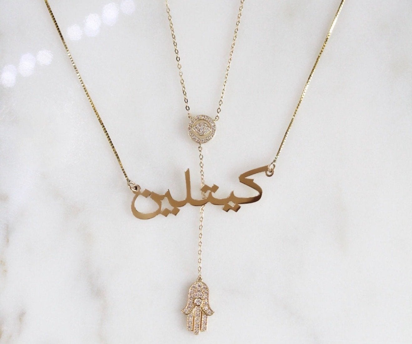 Hand van Fatima ketting - 925 Zilver - 14K gold plated, Sieraden, Tassen en Uiterlijk, Met hanger, Nieuw, Ophalen of Verzenden