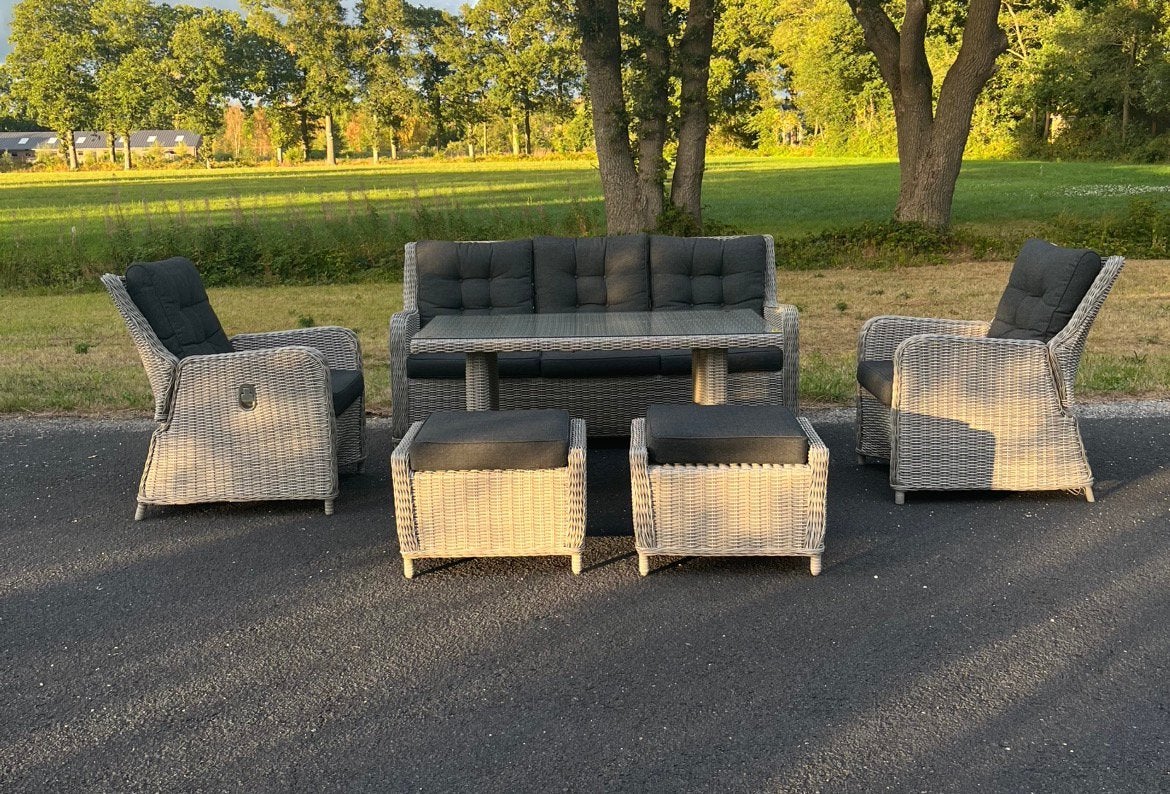 Foto 2 van Prachtige Luxe Loungeset met verstelbare rugleuning
