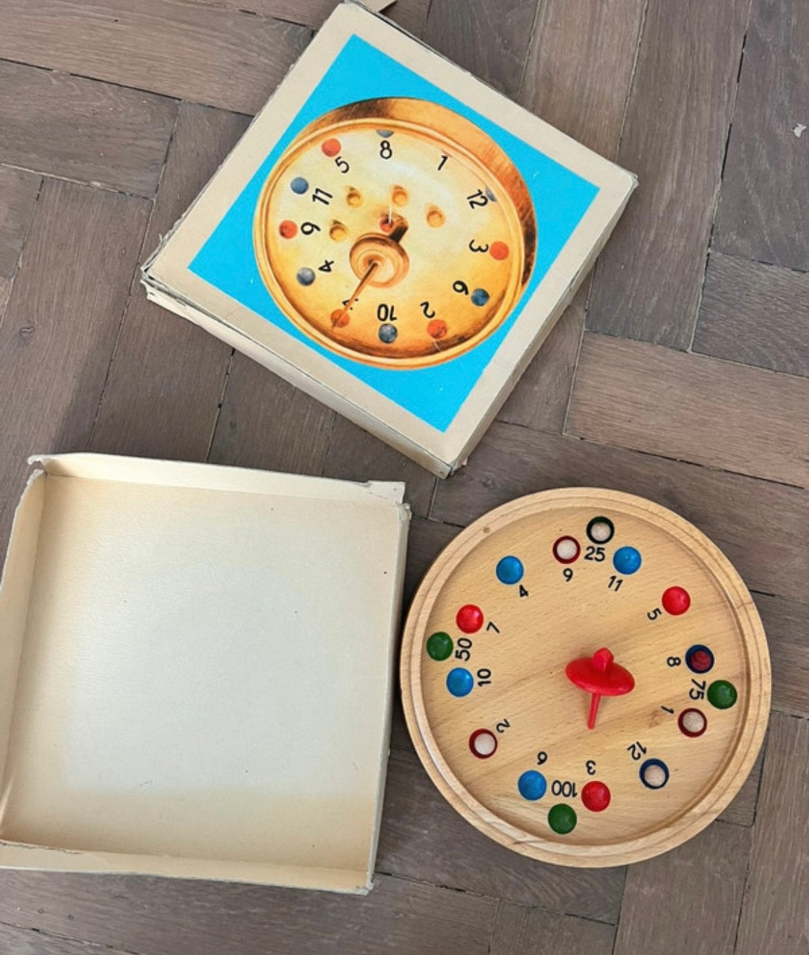 Tiroler roulette houten spel Duits vintage hout tol ballen, Ophalen of Verzenden, Zo goed als nieuw