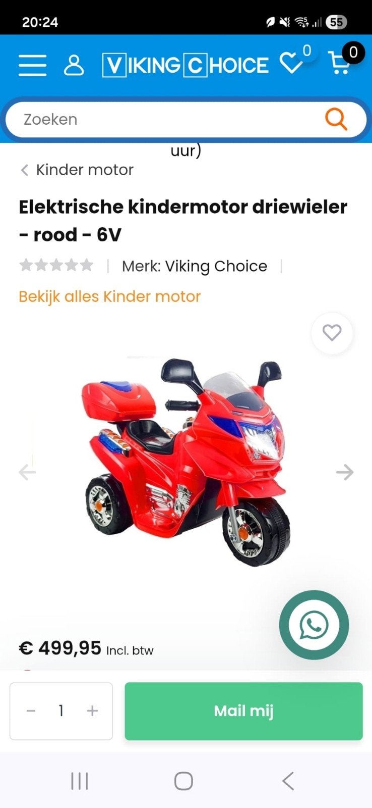 Motor, Kinderen en Baby's, Speelgoed | Buiten | Accuvoertuigen, Ophalen