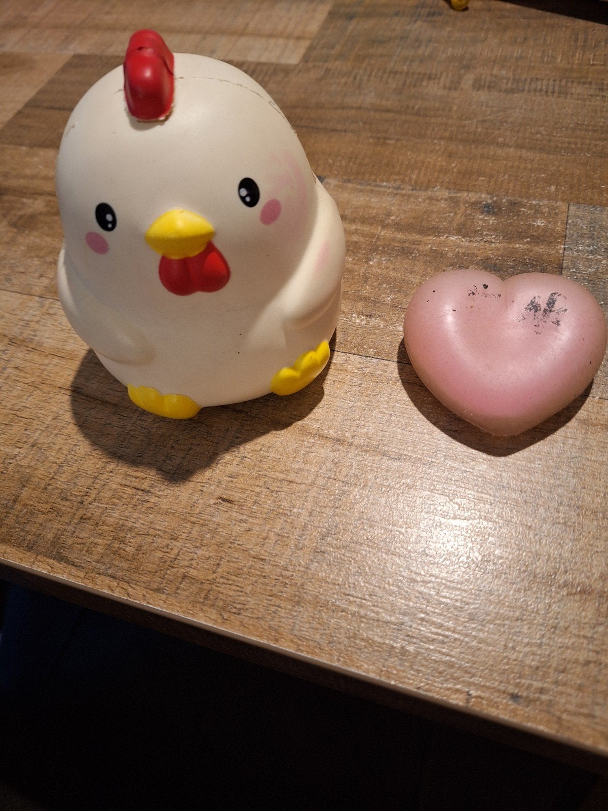Twee Leuke Squishy's: Kip en Hartje, Ophalen of Verzenden, Gebruikt, Jongen of Meisje